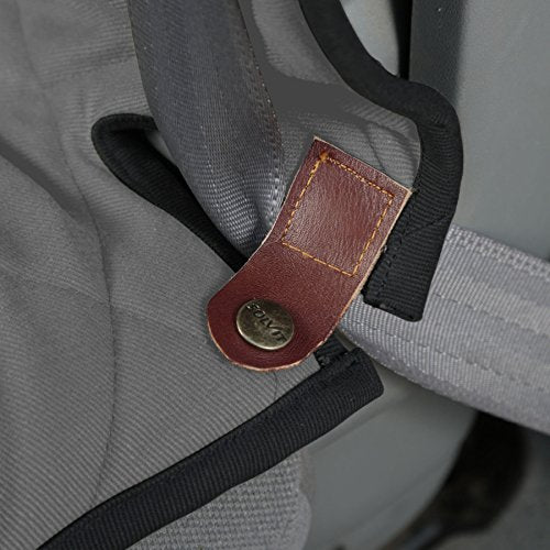 PetSafe Happy Ride Quilted Dog Car Seat Cover – Waterproof & Durable – Machine Washable – Fits Most Cars, Trucks & SUVs – Backseat Protection for Scratches & Dog Hair - Bench, Grey - color: Grey, size: Standard, style: Bench