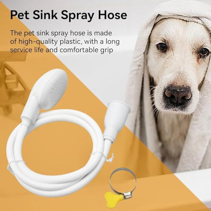 Sink Spray Rubber Hose,Faucet Sprayersink Hose Attachment Sink Hose Attachment Portable Sink Hose Faucet Sprayer Handheld Sink Hose for Pets, Washing Hair, Rinsing Vegetables