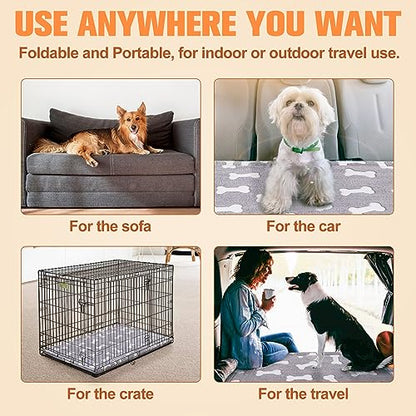 BEAUTYZOO Dog Bed Crate Pad 42 x 28 inch, Washable Dog Crate Mat for X-Large Sized Dogs, Anti-Slip Pet Crate Bed Kennel Pad, Durable Cozy Puppy Sleeping Mat Rectangle Mattress, Bone - color: Bone, size: 42.0"L x 28.0"W x 1.1"Th