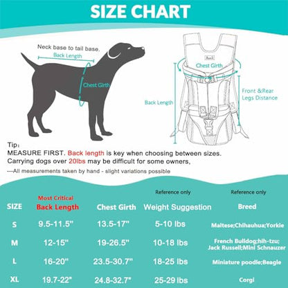 Lukovee Dog Backpack Carrier, Legs Out Easy-fit Dog Front Carrier for Small Medium Dogs, Adjustable Hands Free Dog Chest Carrier for Hiking Cycling (Pink,Medium) - color: Pink