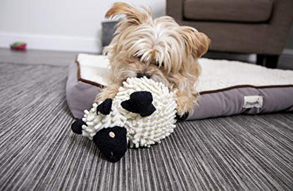 goDog Fuzzy Wuzzy Lamb Squeaky Plush Dog Toy, Chew Guard Technology - Assorted, Small - size: Small, style: Fuzzy Wuzzy Lamb