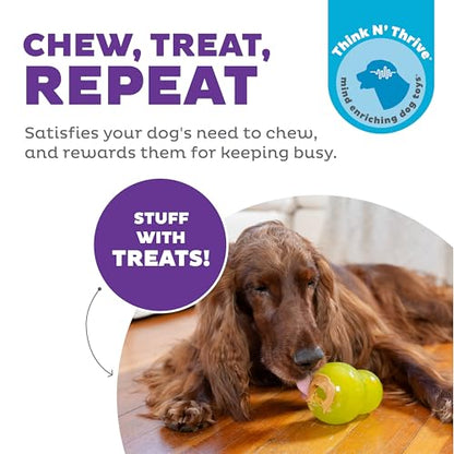 Outward Hound Double-Tuff Stuffable Dog Toy, Large 5-Inch Green - Treat Dispensing Chew Ball for Medium to Large Dogs, Interactive Puzzle for Enrichment & Slow Feeding - color: Double-Tuff Stuffable (Green)