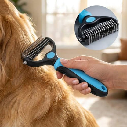 Sakerplus Pet Grooming Tool for Dogs & Cats, Professional Deshedding & Dematting Brush, Stainless Steel Undercoat Rake for Long & Short Hair Pets, Gentle Pet Hair Remover Comb (Pink,Small) - color: Pink,Small