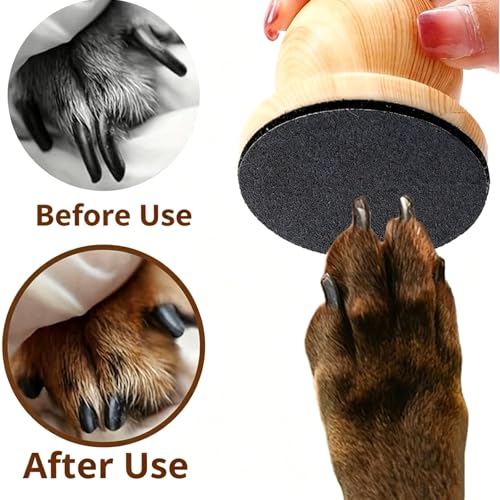 Pawsmooth Silent Dog Nail File, Dog Nail File with 6PCS Replaceable Filing Disc, Dogs Self Nails Files Board, Gentle Pet Nail Care Tool for Dogs and Cat