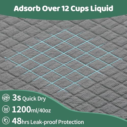 Gimars XXL 28"x44" 6-Layer Ultra Absorbent Pee Pads for Dogs, Leak-Proof Odor-Control Puppy Training Pads, Quick Dry Black Pet Pads 30 Counts Charcoal - size: 28X44 30Count Charcoal