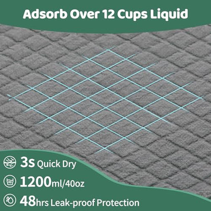 Gimars XXL 28"x44" 6-Layer Ultra Absorbent Pee Pads for Dogs, Leak-Proof Odor-Control Puppy Training Pads, Quick Dry Black Pet Pads 30 Counts Charcoal - size: 28X44 30Count Charcoal