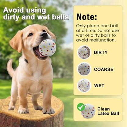 Automatic Dog Ball Launcher, Upgraded Dog Ball Throw Launcher, Adjustable Distance 20-45FT, for Small/Medium Dogs, with 3 2.3-inch ETPU Balls, Indoor and Outdoor Interactive Toys - color: Blue