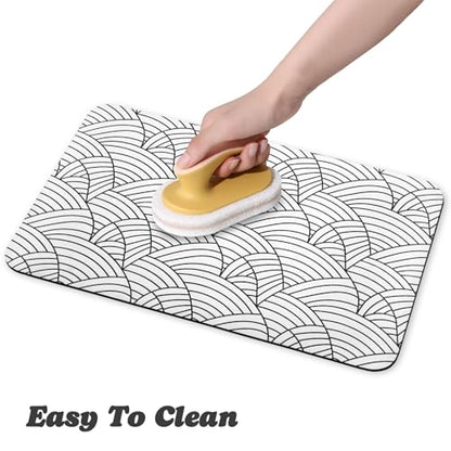 Bohemia Waterproof Pet Feeding Mats - Dog Cat Bowl Mats, 12 * 20 inch - color: White, size: 20"L x 12"W