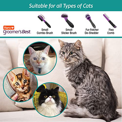 Hartz Groomer's Best Small Slicker Brush for Cats and Small Dogs, Black/Violet, 1 Count - size: 1 Count (Pack of 1), style: Small Slicker Brush