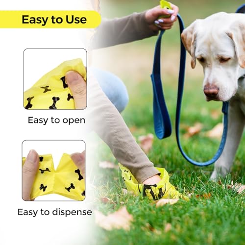 Compostable Dog Poop Bags, 300 Count, Lemon Scented | Extra Thick & Leak-Proof, Corn Starch Blend, Eco-Friendly Biodegradable, For Dogs and Puppies - style: Poop Bags Rolls