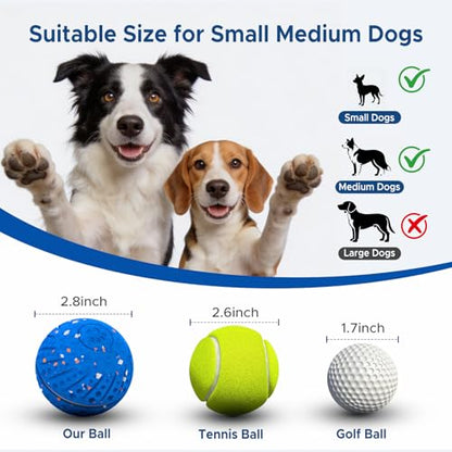 Dog Toys for Small Medium Dog to Keep Them Busy, Smart Interactive Dog Toys, Automatic Moving Bouncy Dog Balls with Lights, Motion Activated Rolling Dog Balls, Mental Stimulation, E-TPU Blue - color: Blue