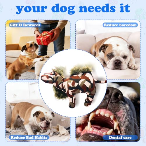 WOWBALA Squeaky Dog Toy, Puppy Teething Toys for Small Medium Dogs | Camouflage Canvas Dog Toys Boredom Relief and Daily Companionship Training Reward Birthday Gift - color: Camouflage Color