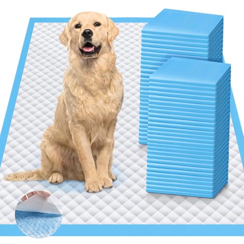Upgraded 4XL 36"x36" 6 Layers Dog Pee Pads, Ultra Absorbent Pee Pads, Absorb up to 12 Cups, Leak-Proof & Quick Dry Puppy Pads for Puppy,Surgery, Older,Cats, Rabbits,30 Counts - size: 36"x36" Blue