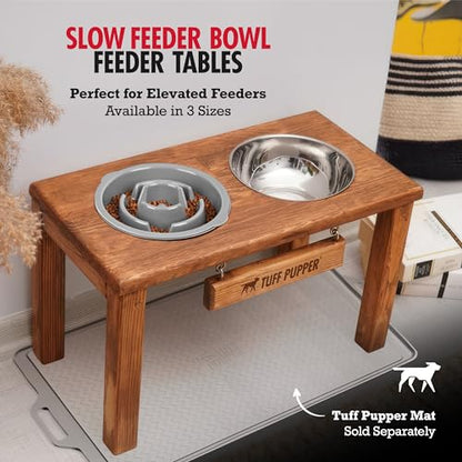 Tuff Pupper Slow Feeder Insert Bowl | Puzzle Maze Slows Down Eating | Elevated Feeder Tray Bowls | Standalone Dog Bowl | Pet Bowls Insert | Easy Clean Dishwasher Safe (2 Cups - Fits 7.5-8 Inch Hole) - size: 2 Cup - 7.5-8 Inch Feeder Holes