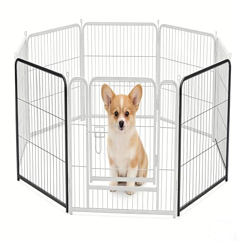 Simple Deluxe Dog Playpen Outdoor Indoor, 24 Inch 2 Panels Dog Fence for Small Dogs Puppy, Perfect Dog Pen for Camping, Yard, RV, Garden Fence, Black - size: 24 Inch 2 Panels
