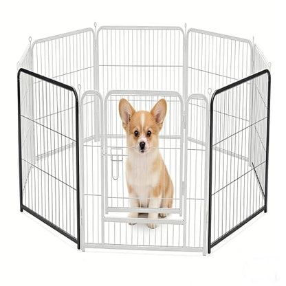 Simple Deluxe Dog Playpen Outdoor Indoor, 24 Inch 2 Panels Dog Fence for Small Dogs Puppy, Perfect Dog Pen for Camping, Yard, RV, Garden Fence, Black - size: 24 Inch 2 Panels