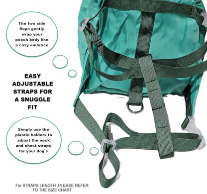 Dog Hiking Backpack Harness Lightweight, Adjustable, and Water-Resistant Pet Poopbag Holder for Outdoor Adventures,Puppy School or Everyday Walks (Medium) - size: Medium