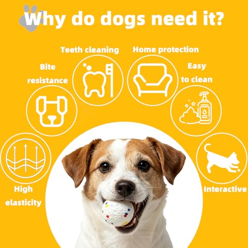 6 Pack Dog Toy Ball, 2.3 Inch ETPU Material, Automatic Ball Transmitter Replacement Ball, Suitable for Small and Medium Dogs, Suitable for 2.3 Inch Automatic Dog Ball Launcher - color: White