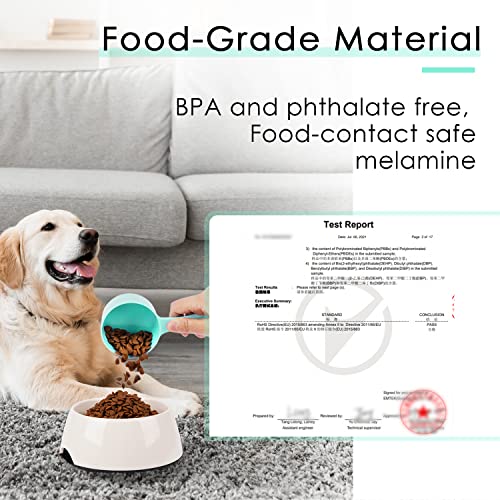Super Design 1/2 Cup Dog Food Scoop for Container Melamine Measuring Scoop for Dogs Cats Birds and Rabbits Pet Food Feeding Scoop Dishwasher Safe - Baby Green - color: Green ½ Cup