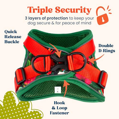 Step in Small Dog Harness and Puppy Harness – No Pull No Choke Reflective Mesh Vest with Front & Back Clips for Tiny XXS and Extra Small Dogs (Tropical Paradise, XXXS) - color: Tropical Paradise, size: XXXS