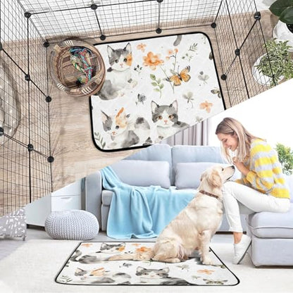 Qilmy Cat Pet Mat, Waterproof Reusable Dog Training Pad Anti-Slip Pet Creat Pad for Small Medium Large Dogs and Cats - size: Medium+Large
