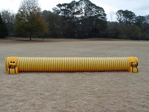 20' Heavy Duty Dog Agility Tunnel with 2 Sets of Tiedown System, Competition & Training, Multiple Colors, 2 Lengths (Yellow) - color: Yellow