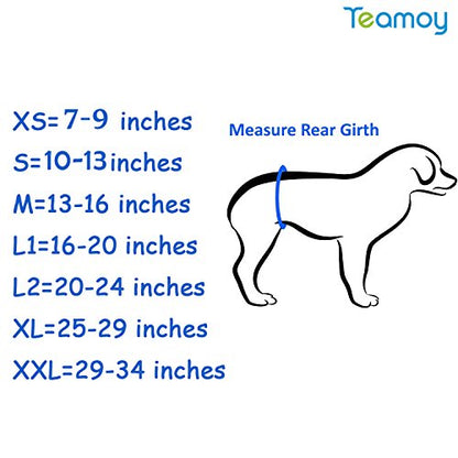 Teamoy Male Dog Belly Bands Washable 4-Pack, Reusable Dog Diapers Wraps for Incontinence & Marking (L2,20-24" Waist) - size: L2(20"-24"Waist)