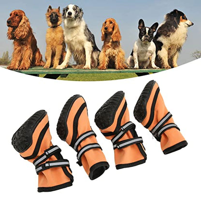 Dog Shoes Paw Protector, Breathable to Prevent Slipping WearResistant Reflective Soft Dog Shoes for Trail Running for Dogs Backpacking by (L)