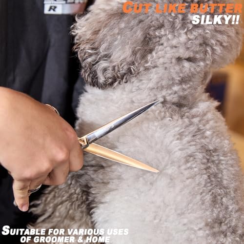 High-end Professional Dog Grooming Scissors Pet Grooming Shears 7 Inches Extremely Very Sharp Made Of Stainless Steel Alloy By Hand For Dog Cat Groomer - size: 7inch, style: Shears
