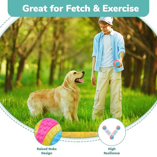 SPOT Sensory Ball for Soft Chewers - Stimulates All 5 Senses, Bell & Squeaker Sounds, Raised Nubs Clean Teeth, High Contrast Fetch Toy, Beef Scented, Durable TPR Rubber Ball, 2.5-inch - size: 2.5 inch (Pack of 1)