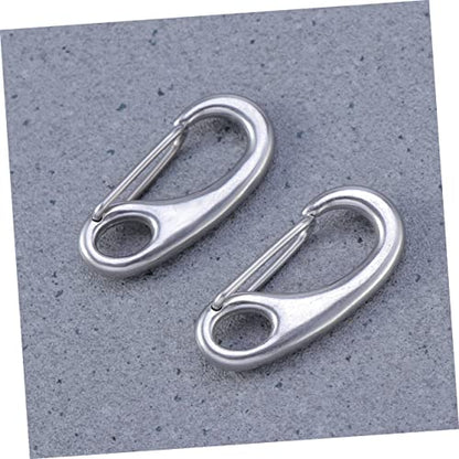 4pcs Stainless Steel Pet Id Tag Clips for Dogs and Cats Quick Connect Clamps for Easy Collar Changes and Tag Transitions