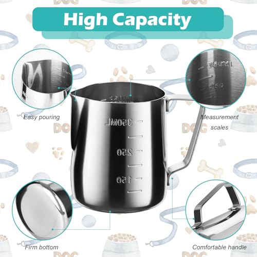 1.5 Cup Dog Food Scoop Stainless Steel Dog Food Measuring Cups Pet Food Scoop with Precision Scale Cupeasurements for Dogs,Cats or Bird Foods, Injection Molded and Dishwasher Safe (1.5 CUP) - size: 1.5 CUP