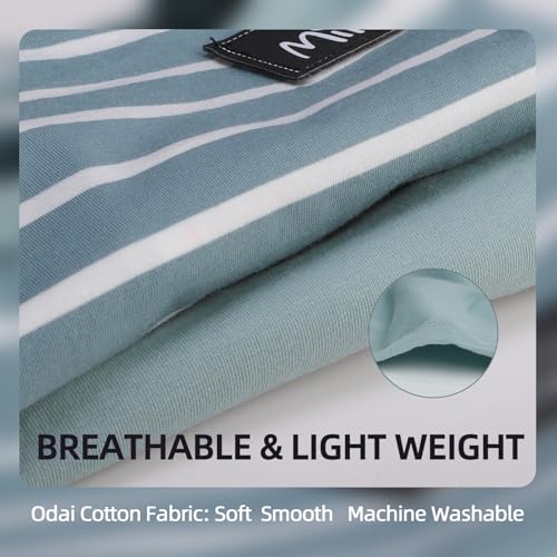 MIHACHI Dog Shirts Cotton Striped T-Shirt, Summer Pet Clothes for Small Dogs, 2-Pack Soft Puppy Apparel Cat Tee, Sleeveless Lightweight, Quick Dry, Breathable,Stretchy, Blue S - color: Green, size: Small