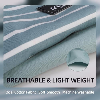 MIHACHI Dog Shirts Cotton Striped T-Shirt, Summer Pet Clothes for Small Dogs, 2-Pack Soft Puppy Apparel Cat Tee, Sleeveless Lightweight, Quick Dry, Breathable,Stretchy, Blue S - color: Green, size: Small
