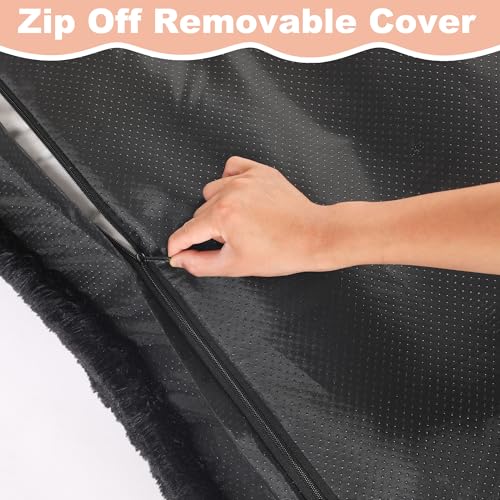 Bedfolks Plush Dog Crate Pad, Washable Dog Kennel Bed, Faux Fur, 17"x12", Black - color: Solid Black, size: XX-Small(17x12'')