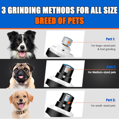 VIWIK Dog Nail Trimmers with Light, Cat Dog Nail Clippers, Dog Nail Grinder Quiet for Large Medium Small Dogs Paw & Cats Claw, Electric 2-Speed Pet Toenail Grooming Supplies, Gifts for Dog Lovers. - color: White+Blue