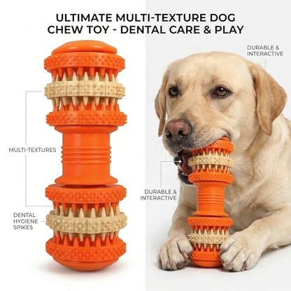 Dog chew Toys, Suitable for Teething Pets, Durable, and Good for Dental Cleaning. Interactive Dog Toys for Small, Medium, and Puppy chewers. - color: Dumbbell
