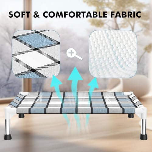 Caghash Elevated Outdoor Raised Dog Bed Outdoor Dogs Bed Lifted Pet Bed Dog Cot for Pet Taste Life, Start with A Pet Bed 26'' x 20'' x 6.5'' - size: Standard - Small Plus