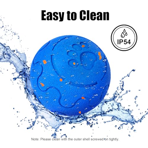 Interactive Dog Ball Toy, Smart Dog Toy for Medium and Large Dogs, Automatic Moving Rotating & Bouncing Ball, Durable E-TPU Material, IP54 Waterproof, Motion-Activated Dog Toy for Active Dogs - color: Blue