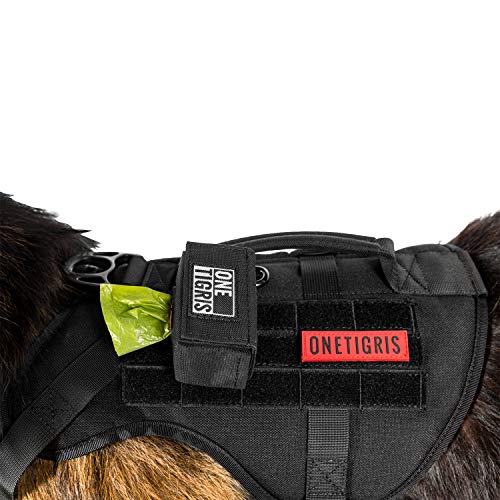 OneTigris Waste Bag Dispenser Mini Pouch Holder for Dog Cat Poop Bag & Baby Diaper Bag (Black)