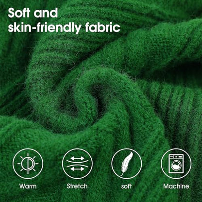 Dog Sweaters for Large Dog Girl Boy, Turtleneck Long Sleeve Knitted Pets Pullover Fall Winter Warm Solid Pull-on Pet Sweatshirt Rottweiler (Green, 2XL) - color: Green, size: XX-Large