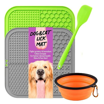 INSPECTOR TAIL Dog Lick Mat with Strong Suction Cups for Slow Feeding | Keeps Pets Calm & Busy, Medium & Large Dogs, Peanut Butter, Yogurt & Liquid Food, Bath, Grooming & Training