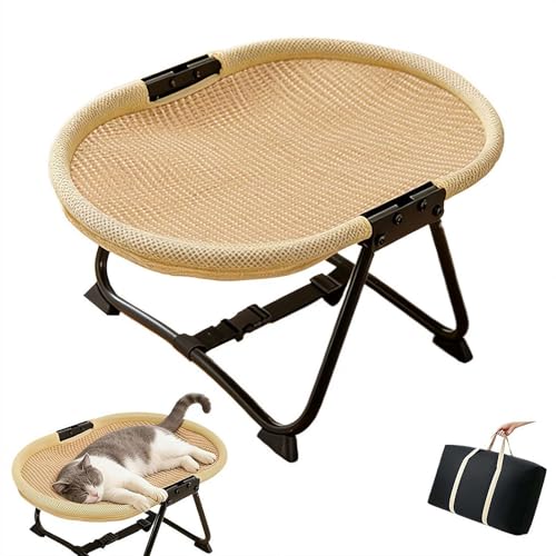 Elevated Outdoor Dog Bed,Foldable ElevatedDog Bed with Sturdy Wire Frame,Portable Folding Washable Non Slip Cot,Cooling Elevated Pet Cot,for Pets Cats Puppy Sleep Rest Outside Camping Travel