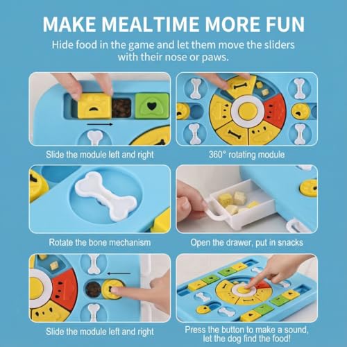 Interactive Dog Puzzle Toy, Dog Enrichment Toy with Treat Dispensing, Slow Feeder Puzzle for Mental Stimulation, Brain Training Toy for Dogs and Cats - color: Heart-Shaped Mousse Rice Flour