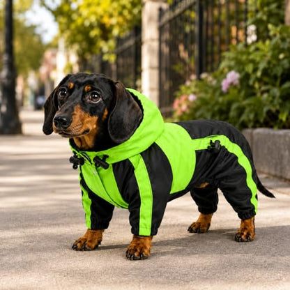 Pet Apparel Large Dog Clothing Raincoat Pet Clothes Rain Coat For Big Large Dogs Red Green Waterproof (L-XS, Green) - color: Green, size: L-XS (Medium Dog ~20lbs)
