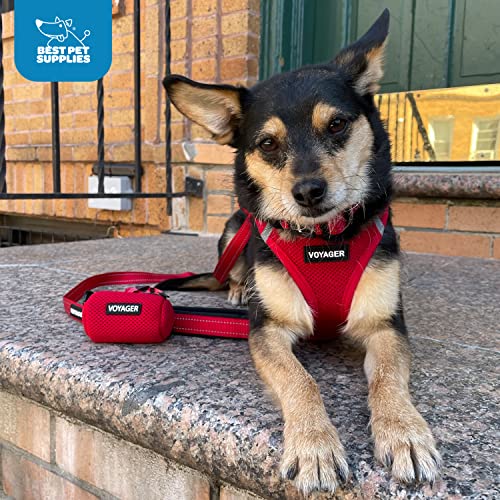 Voyager Step-in Air All Weather Mesh Harness and Reflective Dog 5 ft Leash Combo with Neoprene Handle, for Small, Medium and Large Breed Puppies by Best Pet Supplies - Green, X-Small - color: Leash Harness Set (Army Base), size: XS (Chest: 13 - 14.5")