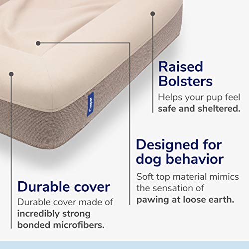 Casper Dog Bed, Plush Memory Foam, Medium, Sand - color: Sand, size: Medium