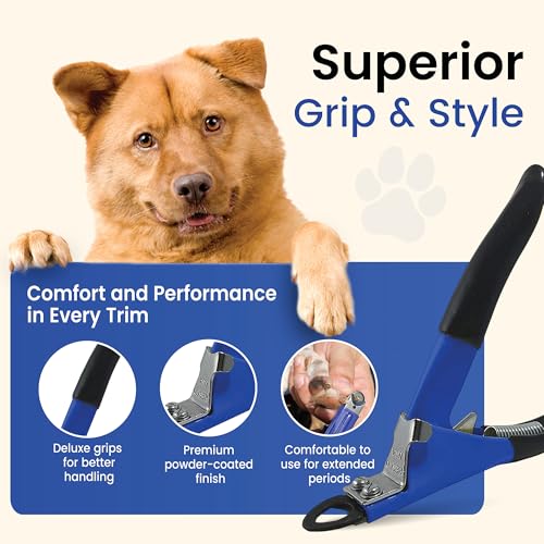 Resco Deluxe Dog Nail Clippers for Small to Medium Dogs - Professional USA-Made Guillotine Trimmer - Heavy Duty Steel, Blue - size: Small/Medium Clipper