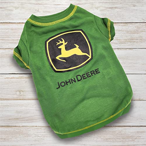 Pets First John Deere Dog T-Shirt, Large. Clothing for Pets, Dogs, Cats, Puppies, Kittens. Comfortable, Durable Tee Shirt Jacket Polo Costume Licensed with John Deere Theme/Logo, Green (JOD-4014-LG) - size: Large
