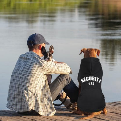 Dog Sweaters for Large Dogs Security Hoodie Warm Cozy Brushed Fleece Interior Clothes Sweatshirt with Pocket Dog Hoodie for Large Dogs(XL) - size: X-Large